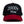 2000s metal hat featuring black and red color scheme with embroidered text on the front.